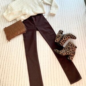 NWT Hudson Barbara Chocolate Brown Jeans Classic Casual Chic Sz 25